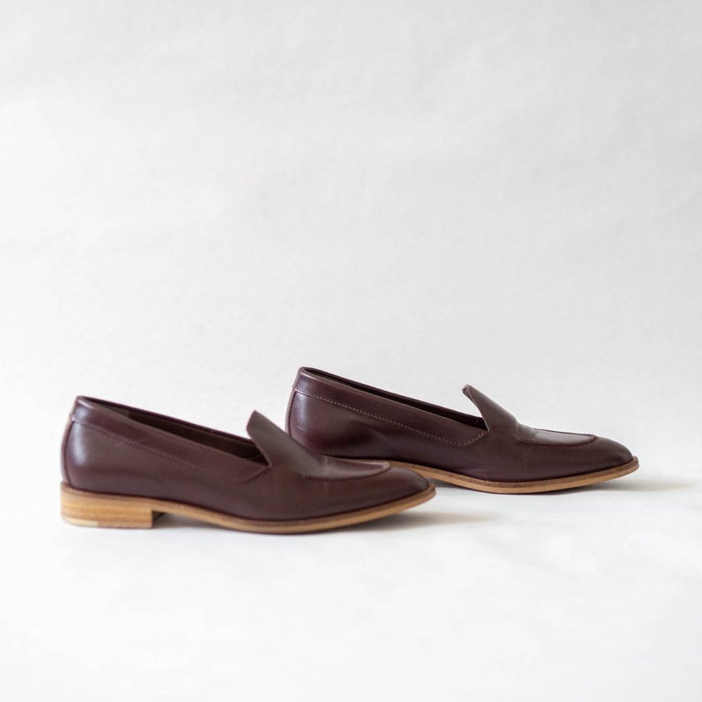 Everlane | Burgundy Italian Leather Modern Loafers